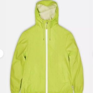 Rains Storm Breaker Reflective Digital Lime Jacket Size M (NWT)